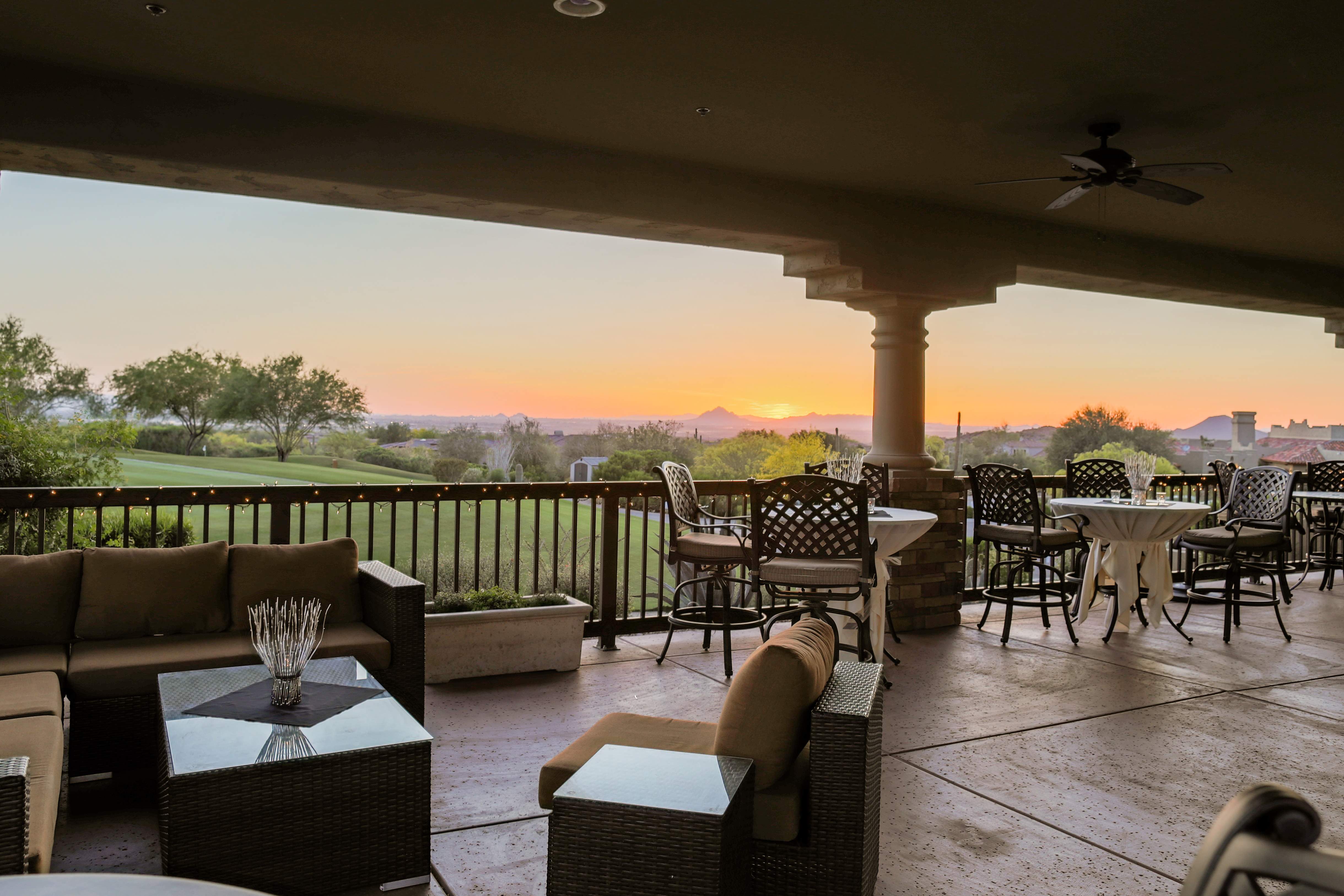 pavillion patio overlooking the course