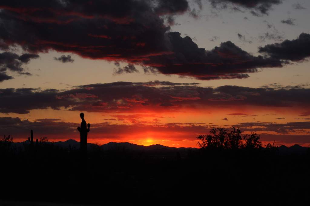 Sunset at Las Sendas golfcourse