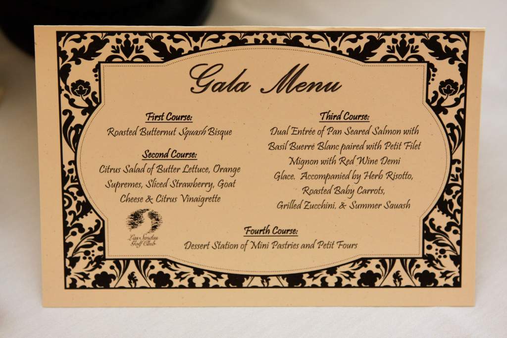 Gala menu