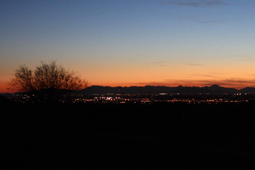 Sunset at Las Sendas golfcourse