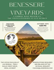 Benessere Vineyards Wine Dinner