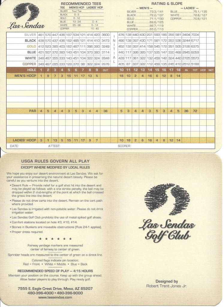 Las Sendas Scorecard