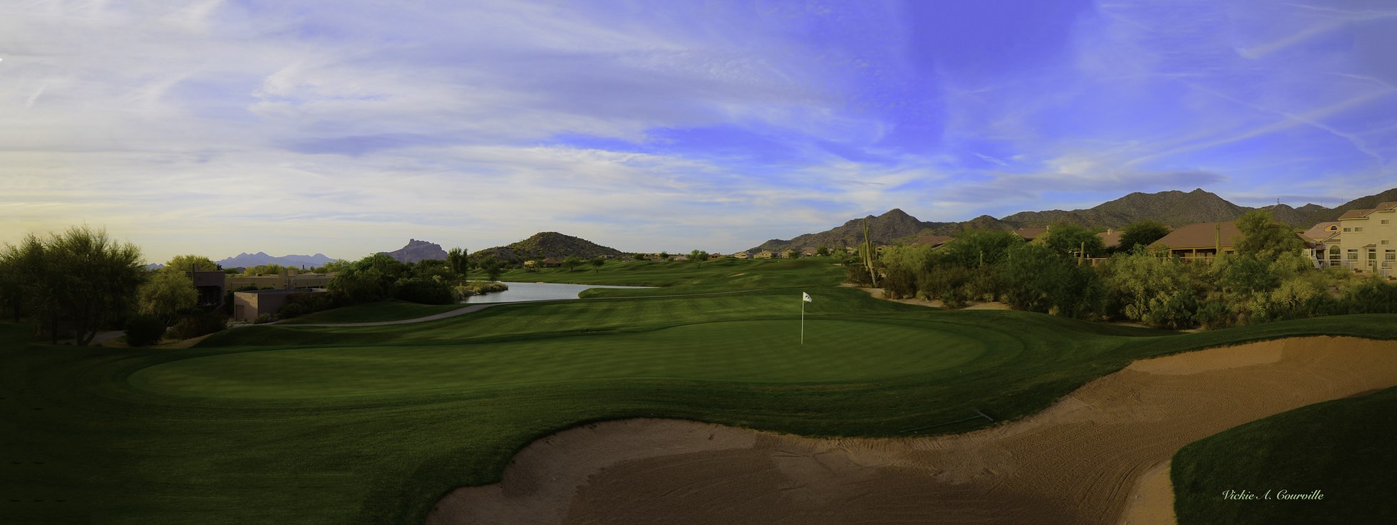 Aerial view of Las Sendas golf course