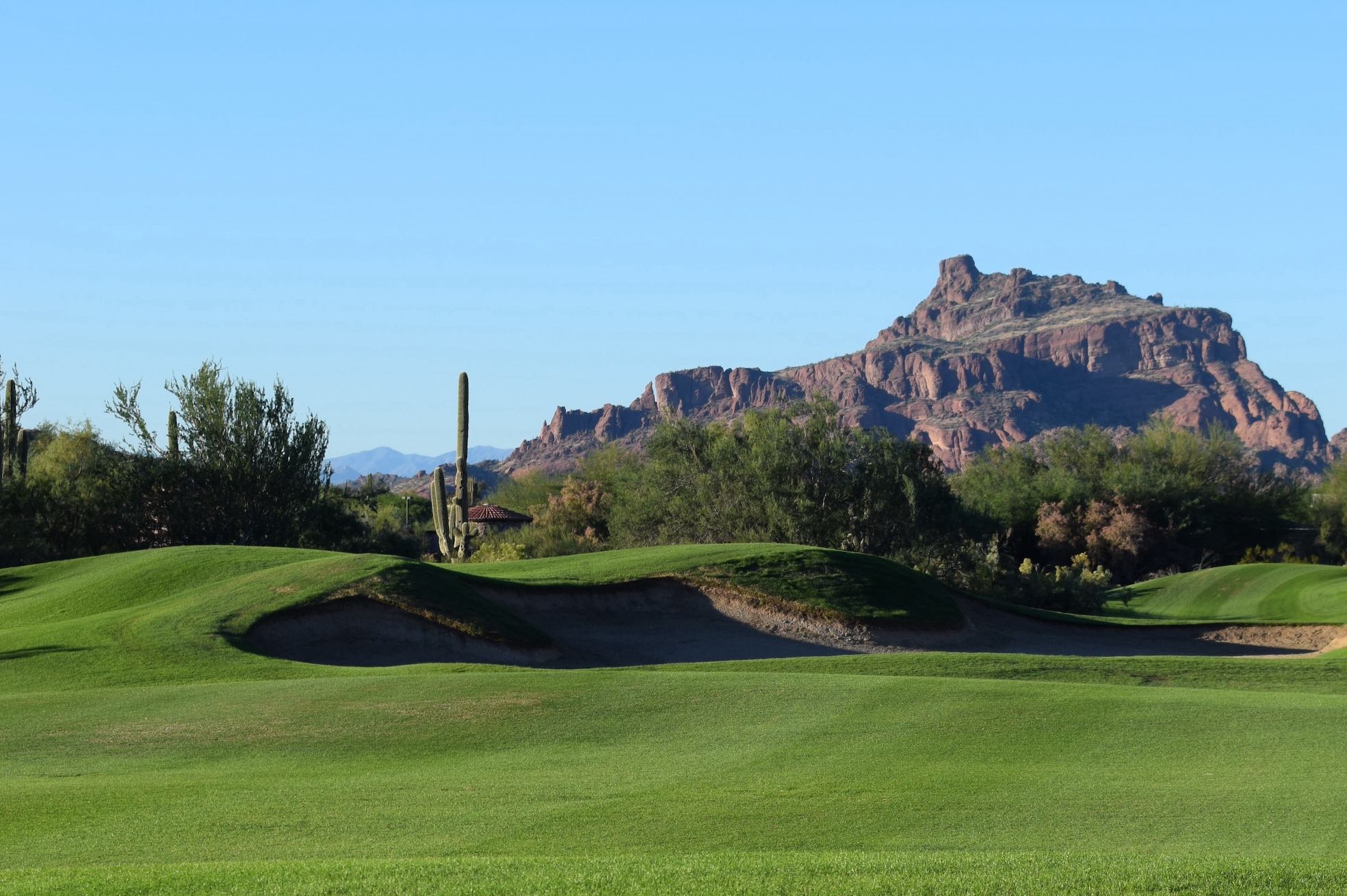 Las Sendas Golf Course fairway, mountain, sky