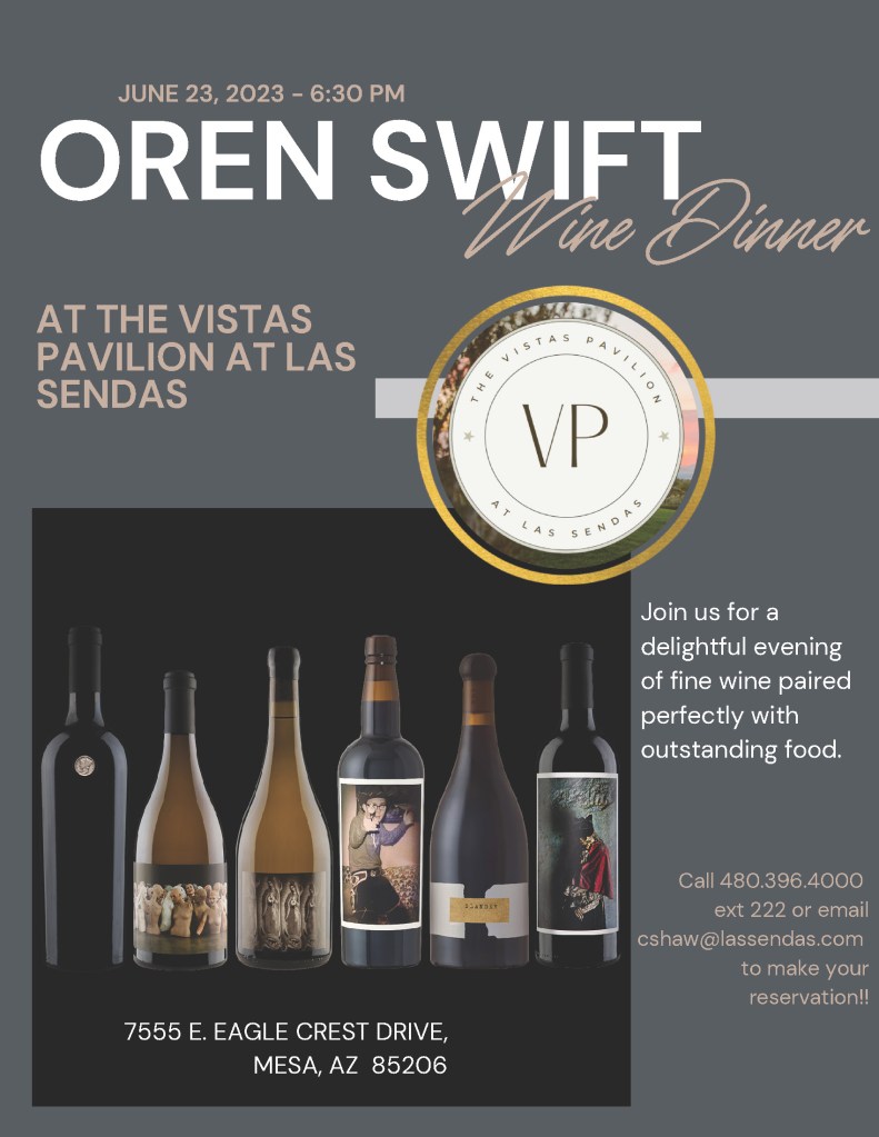 Oren Swift Wine Dinner